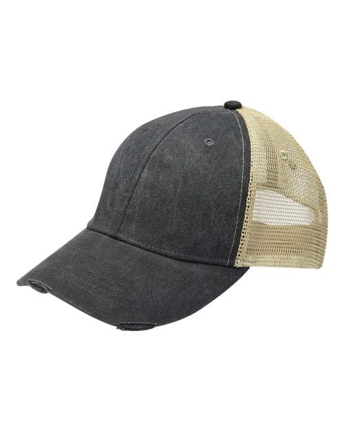Adams Headwear Ollie Distressed Trucker Cap thumbnail 2