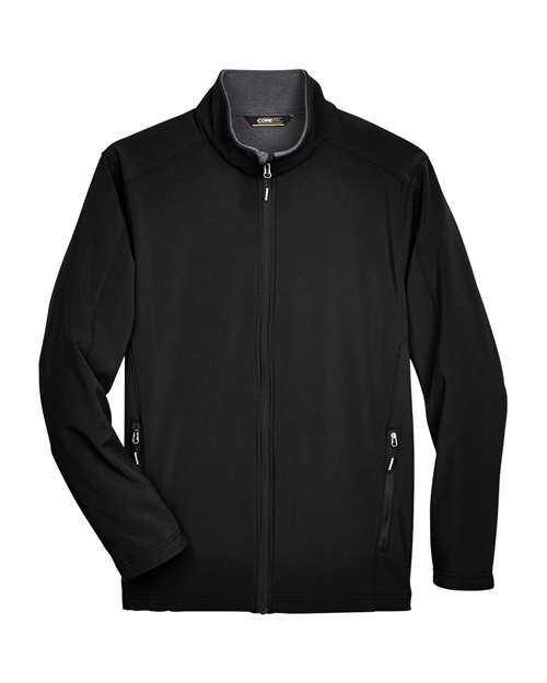 CORE365 Men's Tall Cruise Two-Layer Fleece Bonded Soft Shell Jacket thumbnail 3