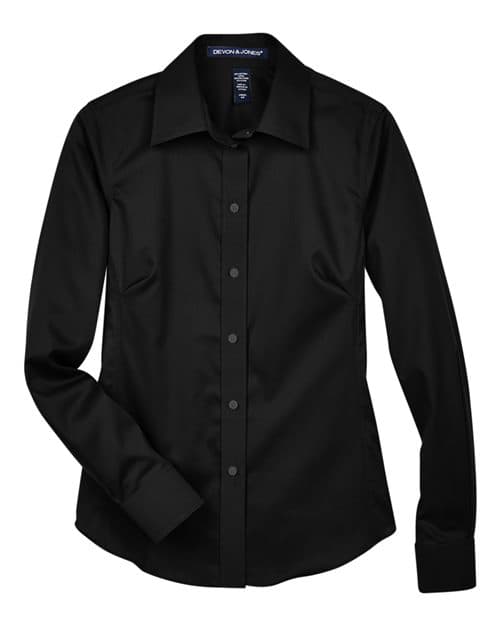 Devon & Jones Women's Crown Collection® Solid Stretch Twill Woven Dress Shirt thumbnail 3