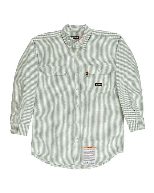 Berne Apparel Men's Flame-Resistant Down Plaid Work Shirt thumbnail 3