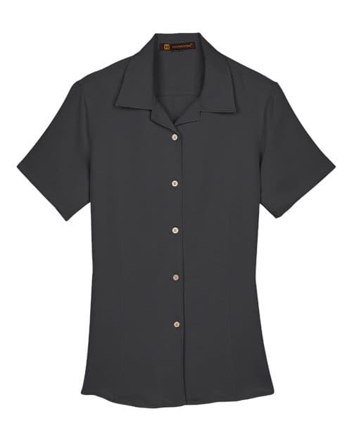 Harriton Women's Bahama Cord Camp Shirt thumbnail 3