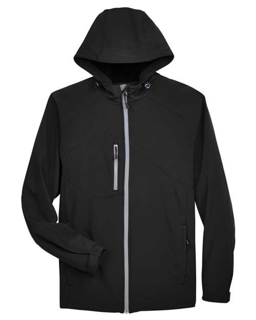 North End Men's Prospect Two-Layer Fleece Bonded Soft Shell Hooded Jacket thumbnail 3