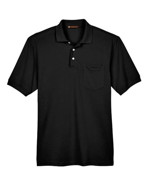 Harriton Men's Easy Blend™ Polo with Pocket thumbnail 3