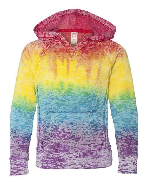 MV Sport Girls’ Courtney Burnout V-Notch Hooded Sweatshirt thumbnail 2