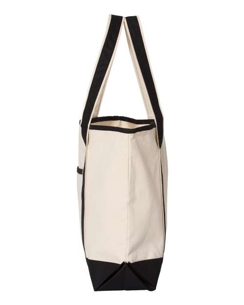 Q-Tees 34.6L Large Canvas Deluxe Tote thumbnail 4