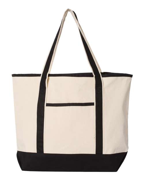 Q-Tees 34.6L Large Canvas Deluxe Tote thumbnail 2