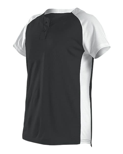 Alleson Athletic Girls' Two Button Fastpitch Jersey thumbnail 2