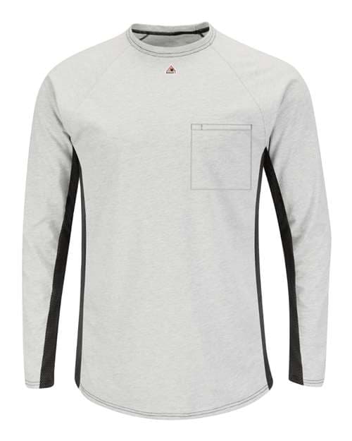 Bulwark Men's Long Sleeve FR Two-Tone Base Layer with Concealed Chest Pocket - EXCEL FR thumbnail 2
