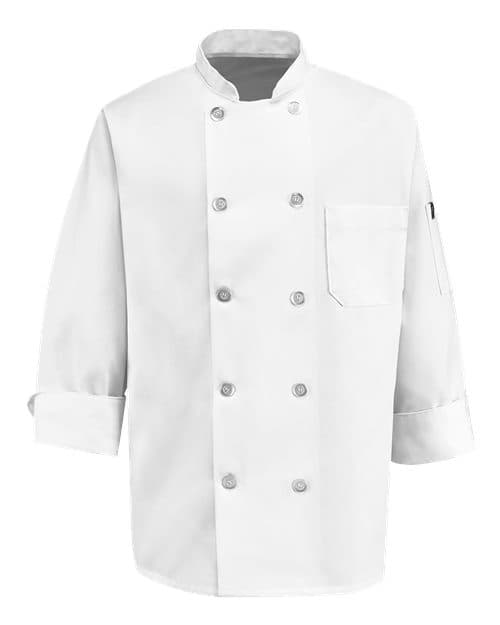 Chef Designs 100% Polyester Ten Pearl Button Chef Coat thumbnail 2