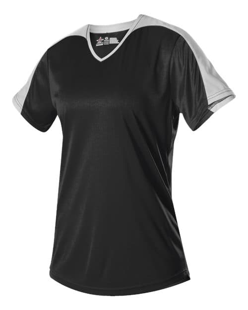 Alleson Athletic Girls' V-Neck Fastpitch Jersey thumbnail 2