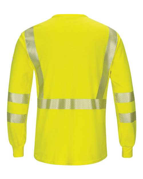 Bulwark Men's Hi-Visibility Lightweight Long Sleeve T-Shirt thumbnail 3