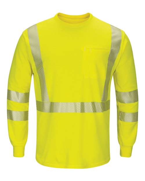 Bulwark Men's Hi-Visibility Lightweight Long Sleeve T-Shirt thumbnail 2