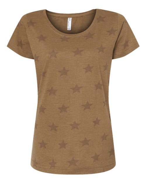 Code Five Women's Star Print Scoop Neck Tee thumbnail 2