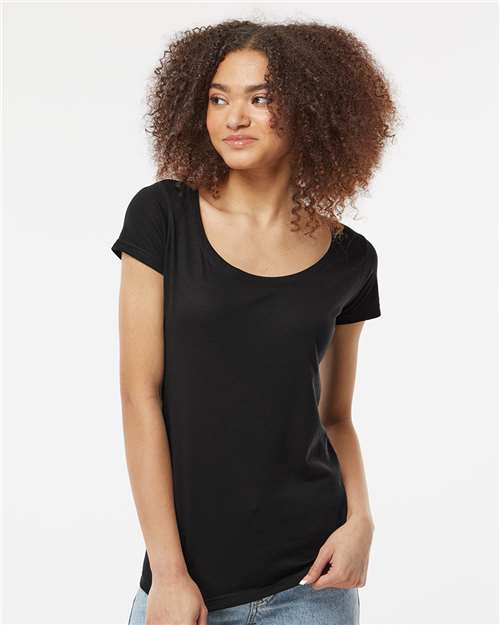 Tultex Women's Poly-Rich Scoop Neck T-Shirt thumbnail 2