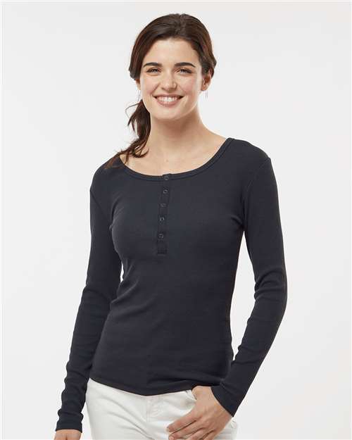 Boxercraft Women's Harper Long Sleeve Henley thumbnail 2