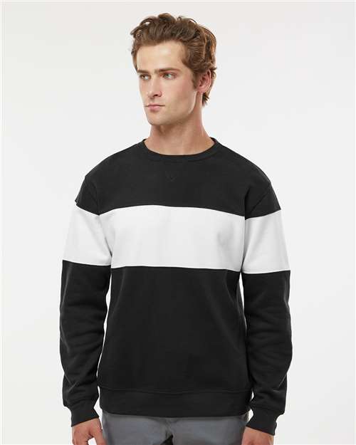 J. America Unisex Varsity Fleece Crewneck Sweatshirt thumbnail 2