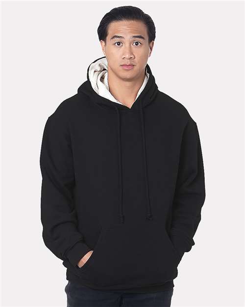 Bayside Unisex USA-Made Super Heavy Thermal Lined Hooded Sweatshirt thumbnail 2