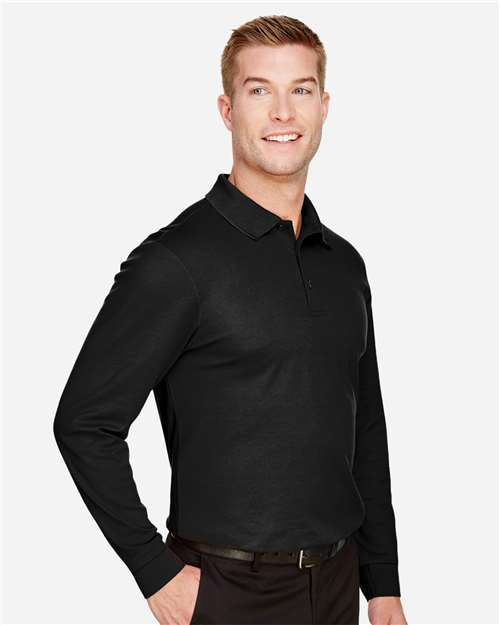 Devon & Jones Men's CrownLux Performance® Plaited Long Sleeve Polo thumbnail 6