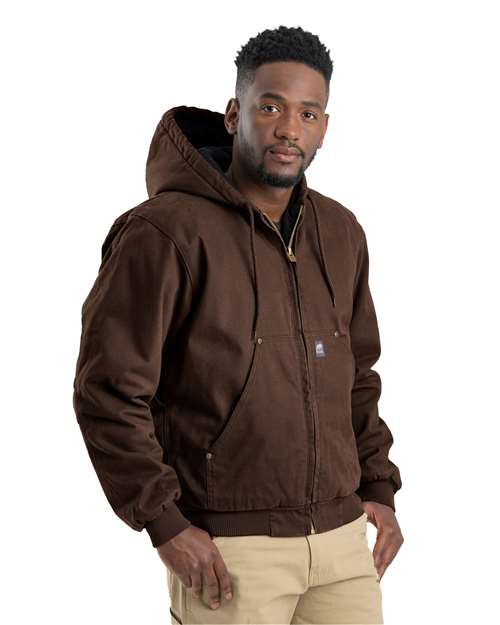 Berne Apparel Men's Heartland Washed Cotton Duck Hooded Jacket thumbnail 2