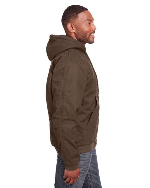 Berne Apparel Men's Heartland Washed Cotton Duck Hooded Jacket thumbnail 5