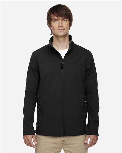 CORE365 Men's Tall Cruise Two-Layer Fleece Bonded Soft Shell Jacket thumbnail 2