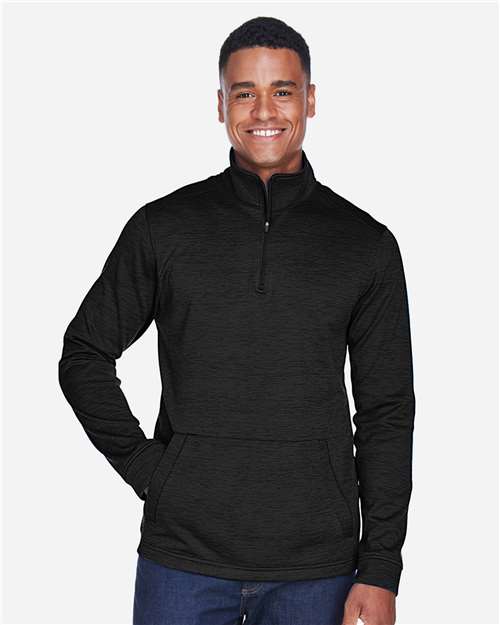 Devon & Jones Men's Newbury Mélange Fleece Quarter-Zip Pullover thumbnail 2