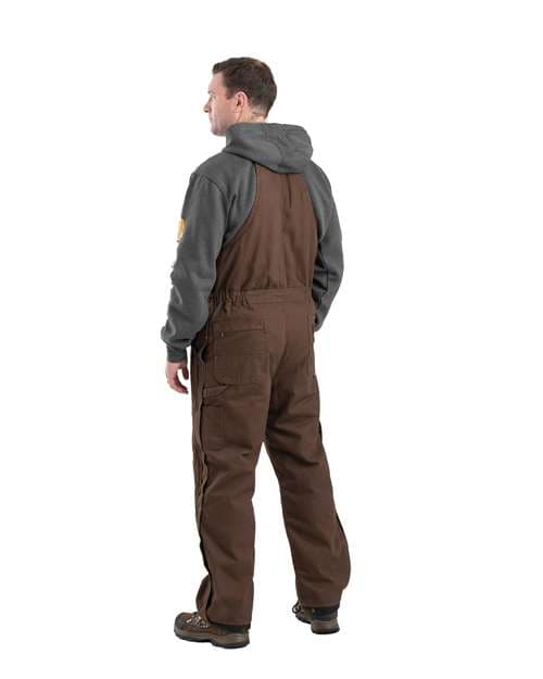 Berne Apparel Men's Heartland Insulated Washed Duck Bib Overall thumbnail 3