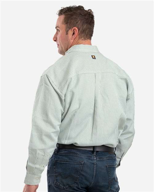 Berne Apparel Men's Flame-Resistant Down Plaid Work Shirt thumbnail 4