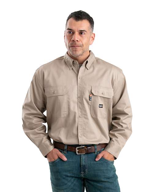 Berne Apparel Men's Tall Flame-Resistant Button Down Work Shirt thumbnail 4