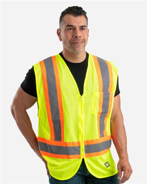Berne Apparel Men's Hi-Vis Class 2 Multi-Color Vest thumbnail 2