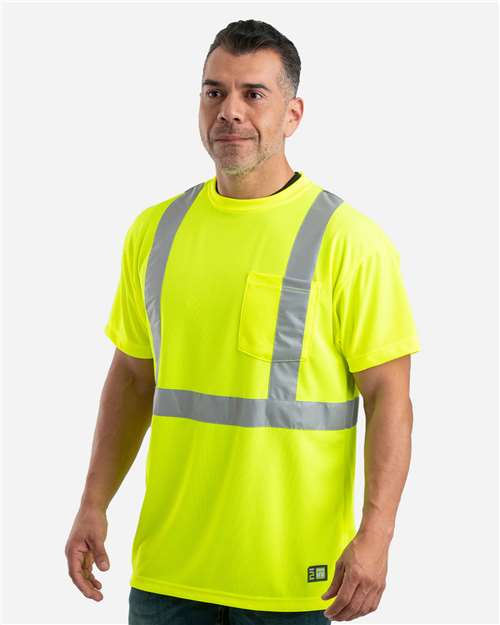 Berne Apparel Men's Tall Hi-Vis Class 2 Performance T-Shirt thumbnail 4