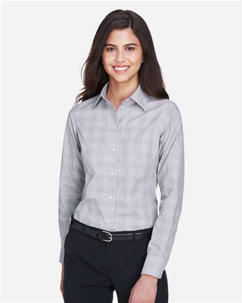 Devon & Jones Women's Crown Collection® Glen Plaid Woven Dress Shirt thumbnail 2
