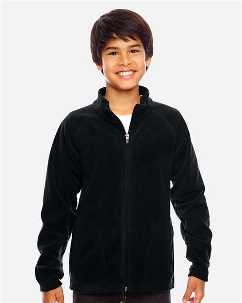 Team 365 Youth Campus Microfleece Jacket thumbnail 2