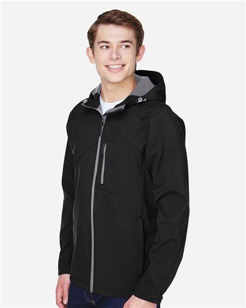 North End Men's Prospect Two-Layer Fleece Bonded Soft Shell Hooded Jacket thumbnail 6