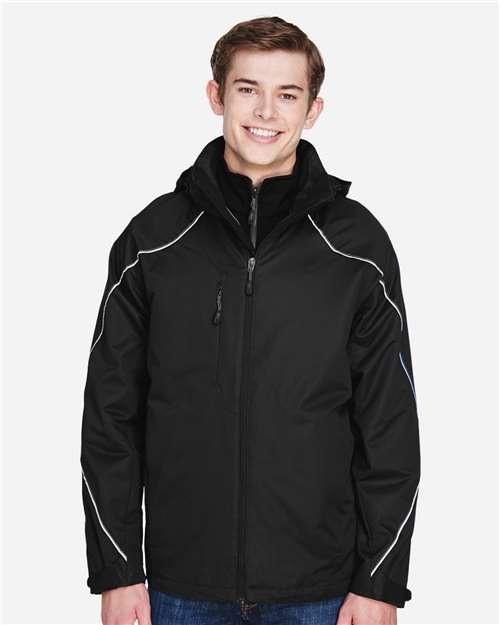 North End Men's Angle 3-In-1 Jacket with Bonded Fleece Liner thumbnail 2