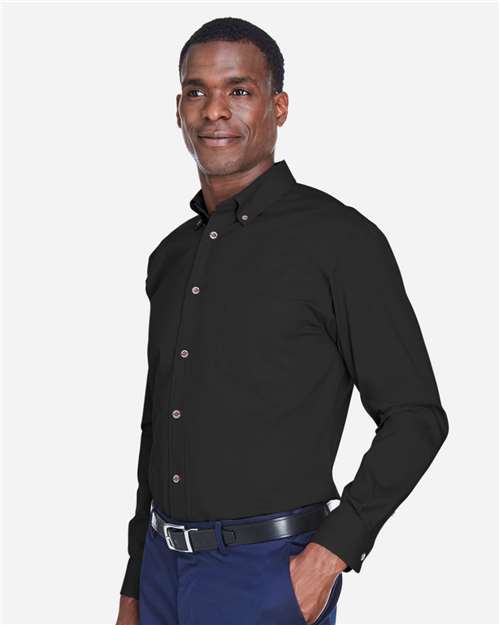 Harriton Men's Tall Easy Blend™ Twill Dress Shirt thumbnail 6