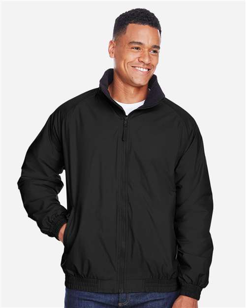 Harriton Unisex Fleece Lined Nylon Jacket thumbnail 2