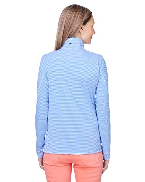 vineyard vines Women's Microstripe Sankaty Half-Zip Pullover thumbnail 5