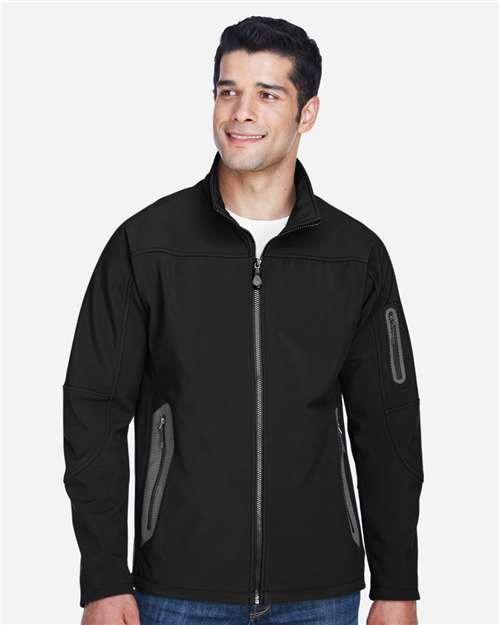 North End Men's Three Layer Fleece Bonded Shell Technical Jacket thumbnail 2