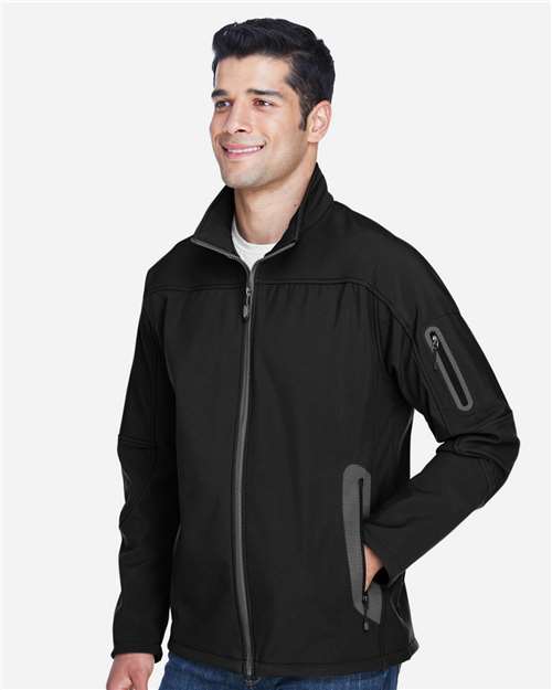 North End Men's Three Layer Fleece Bonded Shell Technical Jacket thumbnail 6