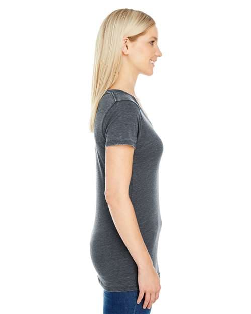 Threadfast Apparel Women's Vintage Dye V-Neck T-Shirt thumbnail 5