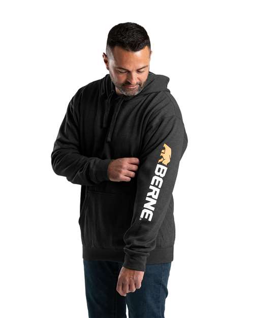 Berne Apparel Men's Tall Signature Sleeve Hooded Sweatshirt thumbnail 4