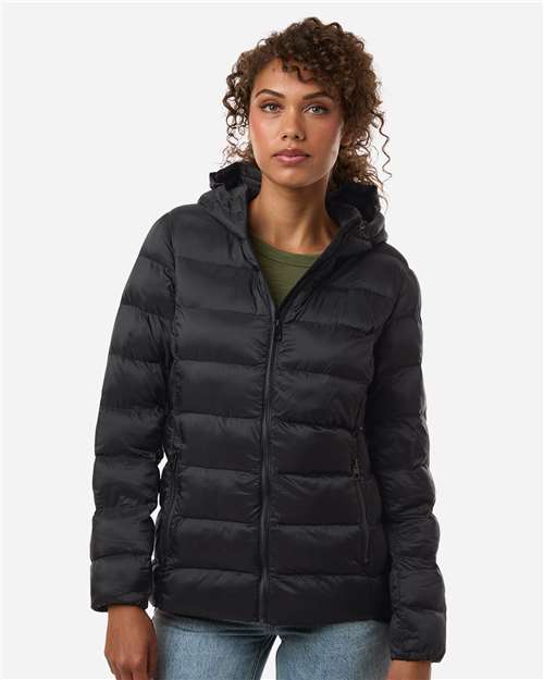 Weatherproof Women's Lightweight Poly-filled Hooded Puffer Jacket thumbnail 2