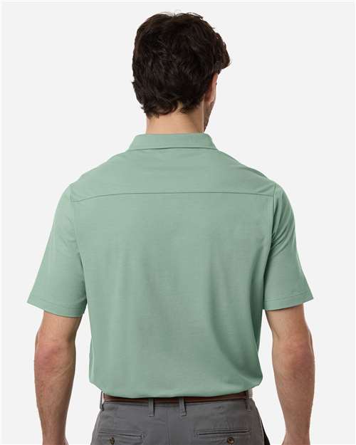 Devon & Jones Men's Seaton Pebble Textured Polo thumbnail 5