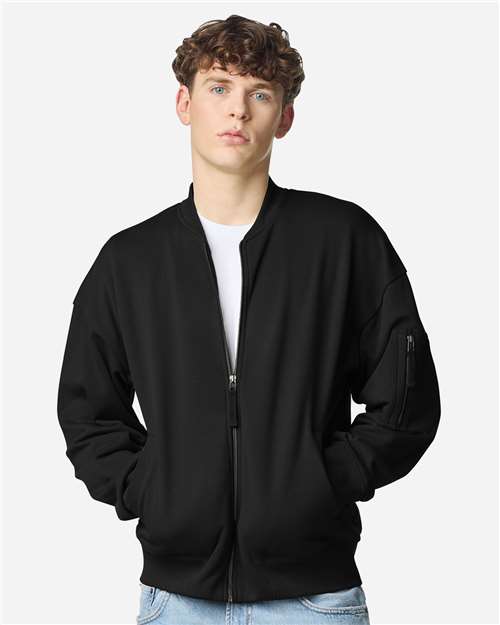American Apparel Unisex French Terry Bomber Jacket thumbnail 2