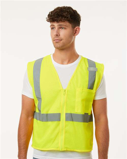 Kishigo Unisex Single Pocket Zipper Mesh Vest thumbnail 2