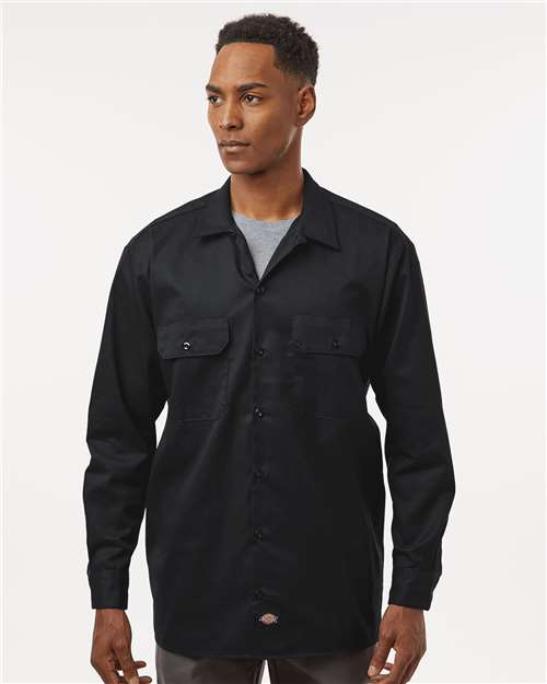 Dickies Men's Tall Long Sleeve Work Shirt thumbnail 2