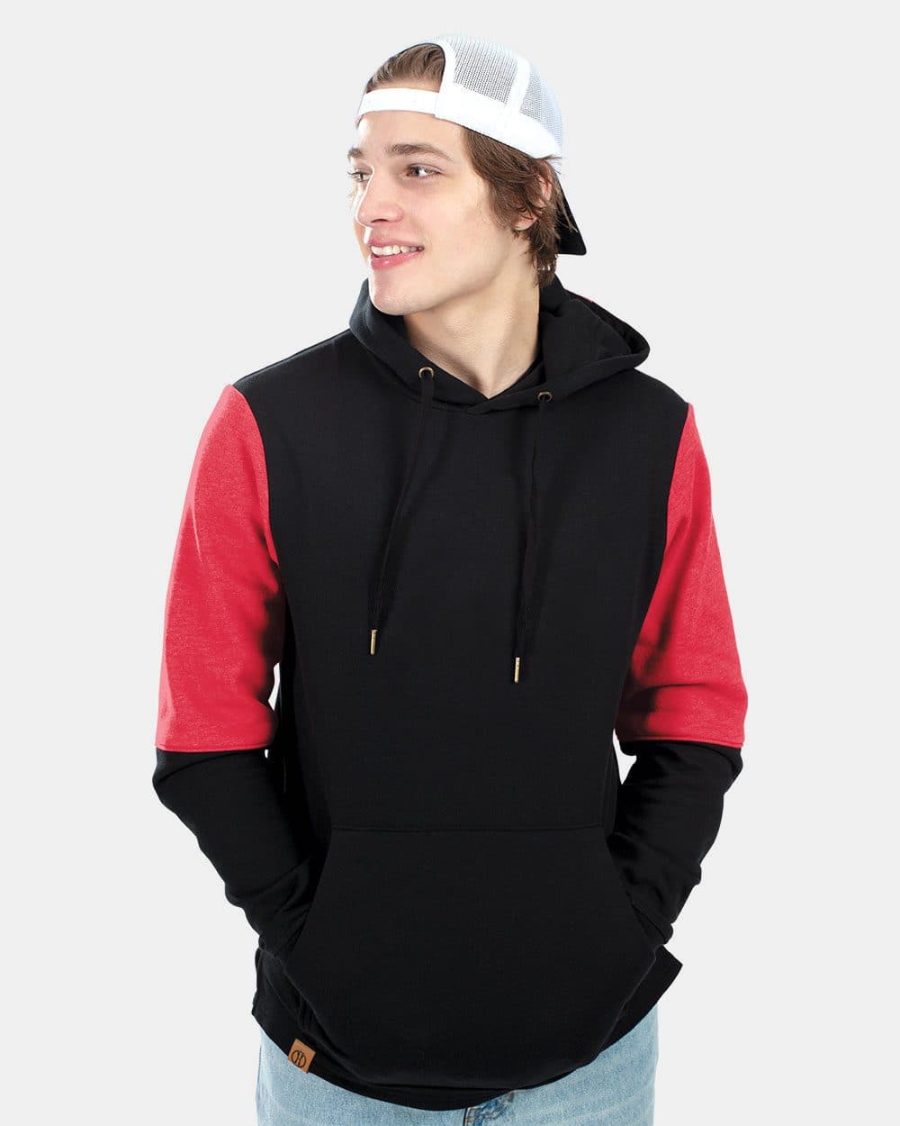 Holloway Men's All-American Team Fleece Colorblocked Hooded Sweatshirt