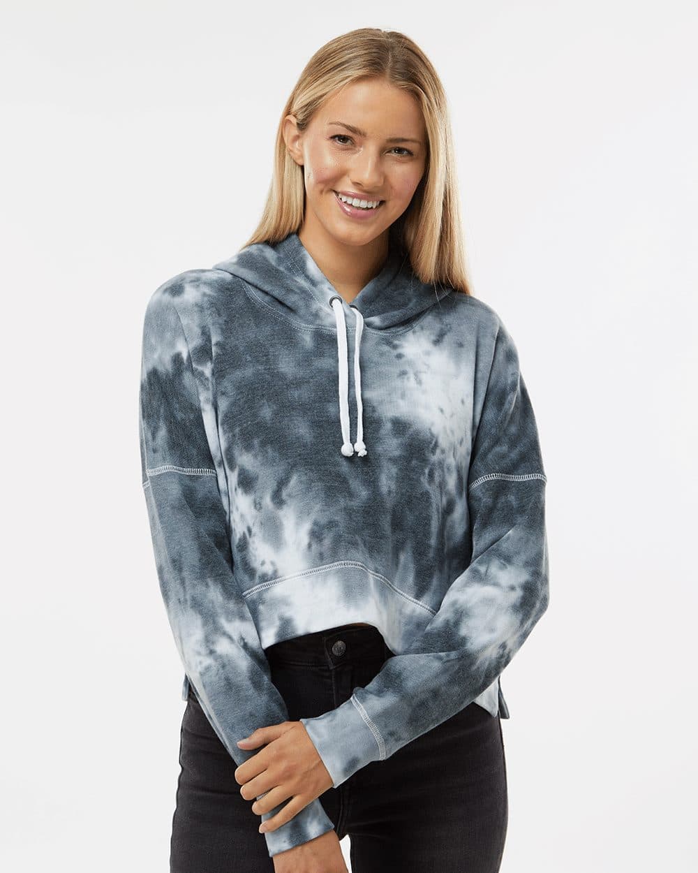 J. America Women's Crop Hooded Sweatshirt
