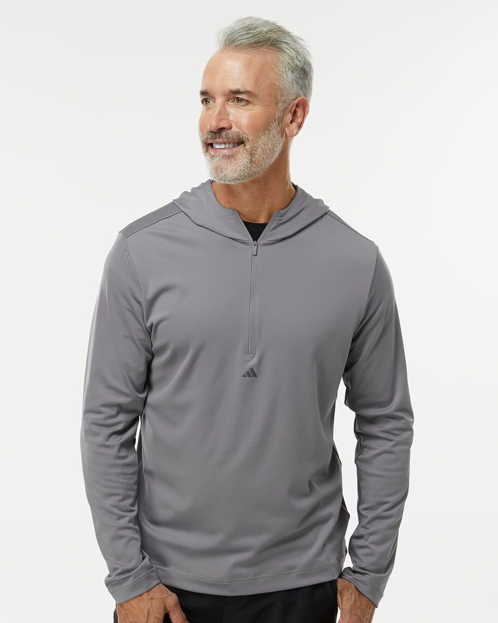Adidas Men's Lightweight Quarter-Zip Hooded Pullover